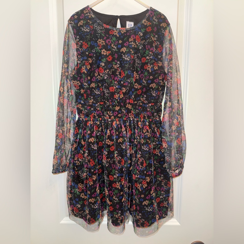 Gap Floral Black Mesh Dress Size 8 Medium New
Beautiful dress, lined